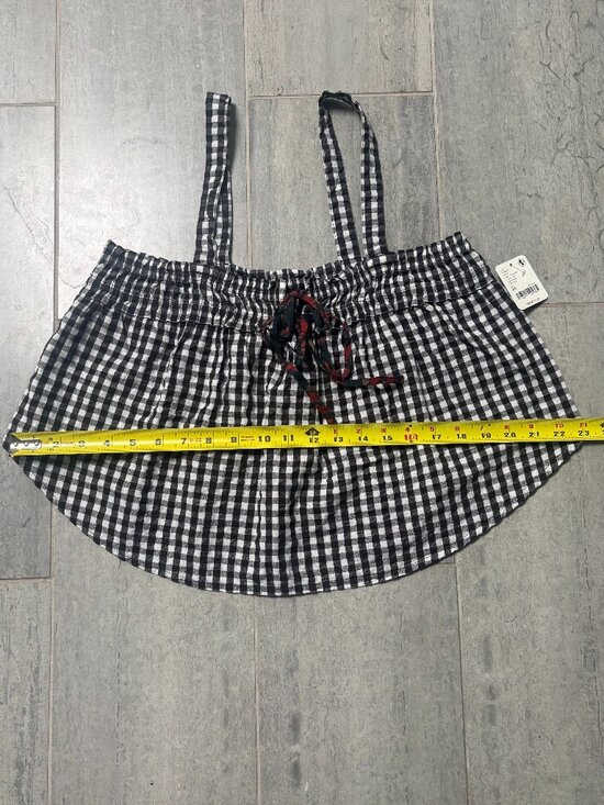 Free People Picnic Party Cropped Tank Top Black Combo Size XS NWT - Picture 11 of 13